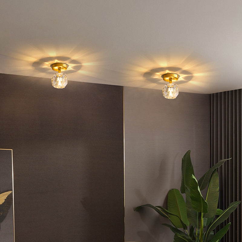 Luminaire monté au plafond de style simplicité en cristal de lumière montée au plafond d'allée globale