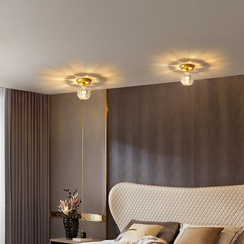 Luminaire monté au plafond de style simplicité en cristal de lumière montée au plafond d'allée globale