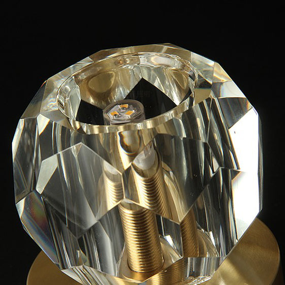 Round Ceiling Flush Mount Light Modern Crystal Aisle Close to Ceiling Light in Coppery