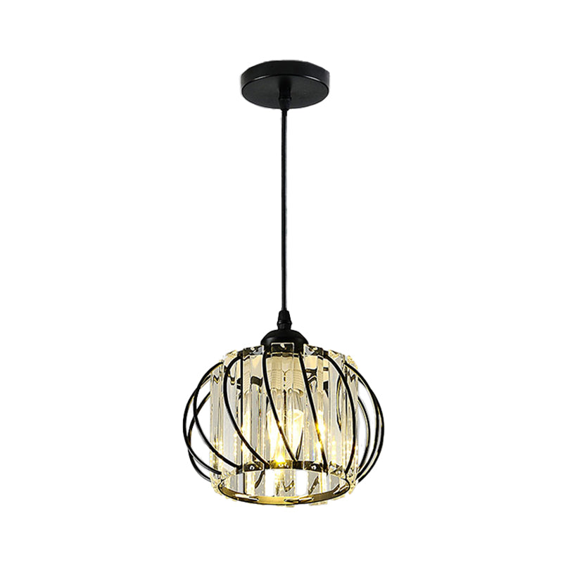 Lantern Hanging Ceiling Light Minimalist Style Crystal Hanging Pendant Light for Aisle