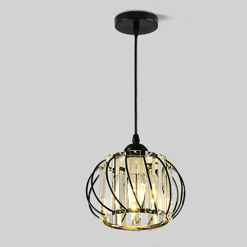 Lant de plafond suspendu lanterne Minimaliste de style cristal suspendu léger pour l'allée