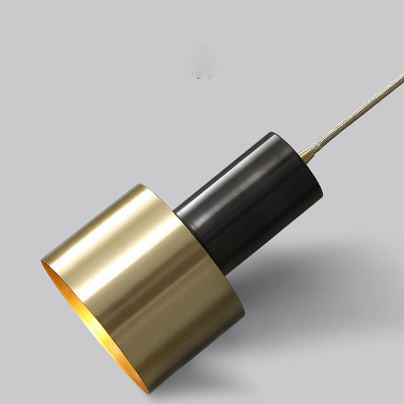 Cylindrical Ceiling Pendant Light Minimalist Style Metal Bedroom Down Lighting Pendant