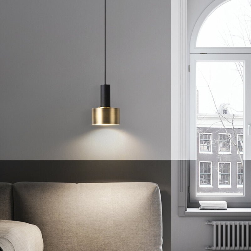 Cylindre métal suspendu plafonnier légère style nordique