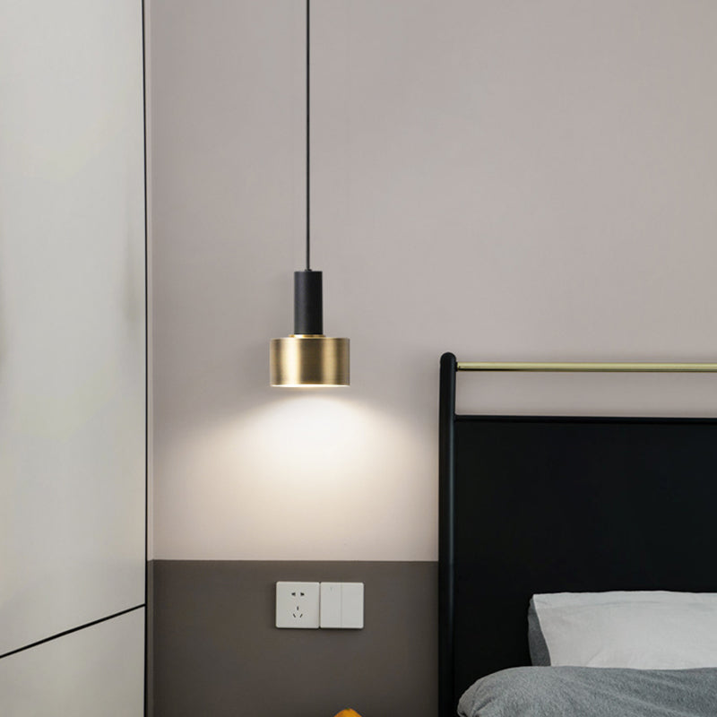 Cylindre métal suspendu plafonnier légère style nordique