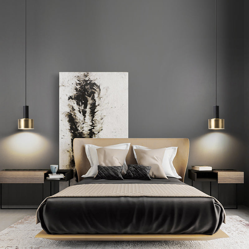 Cylindre métal suspendu plafonnier légère style nordique