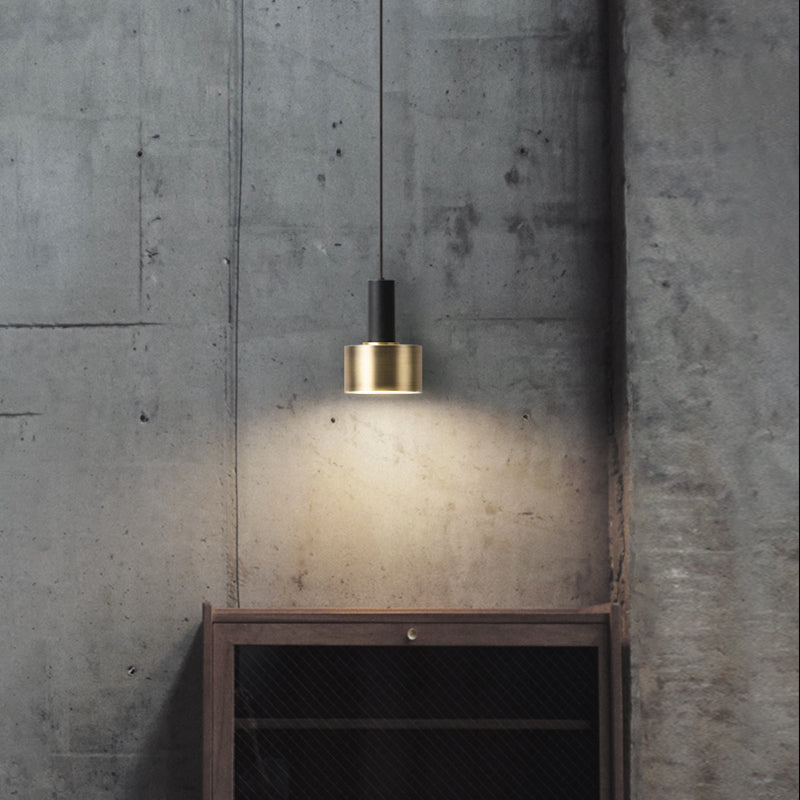 Cylindre métal suspendu plafonnier légère style nordique