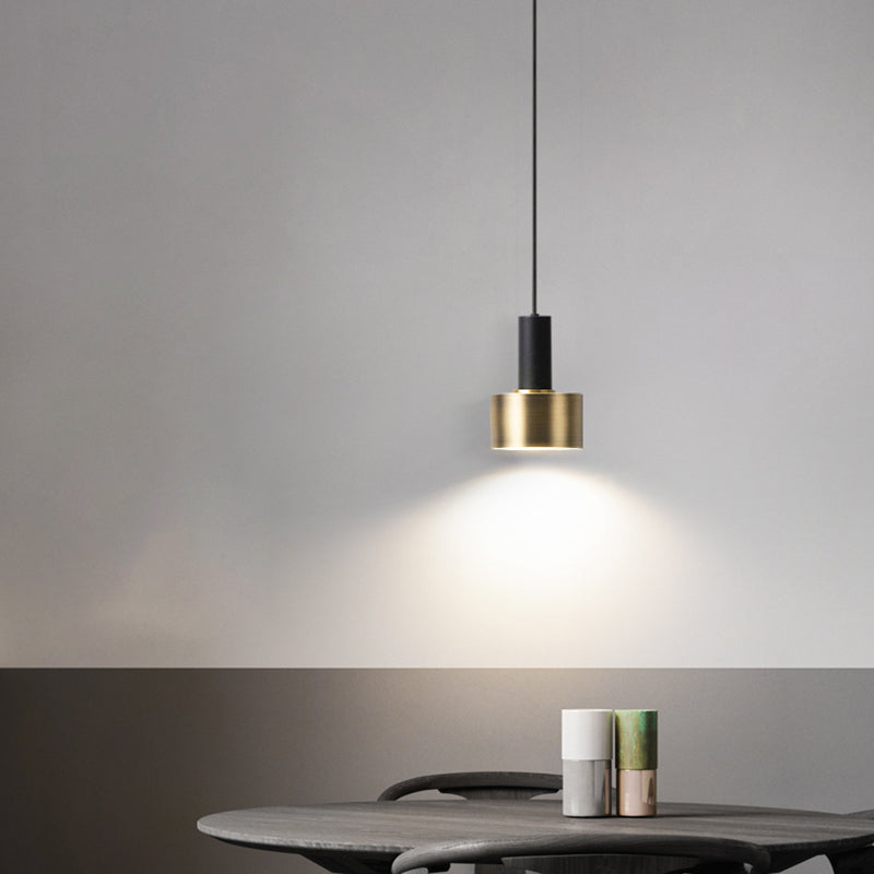 Cylindre métal suspendu plafonnier légère style nordique