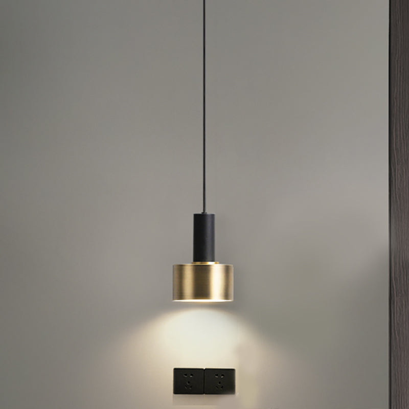 Cylindre métal suspendu plafonnier légère style nordique