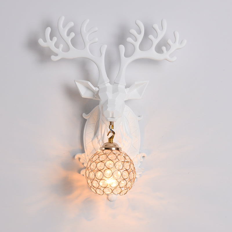 Funzione per illuminazione da parete di cristalli di corna da parete lampada montata in stile a parete