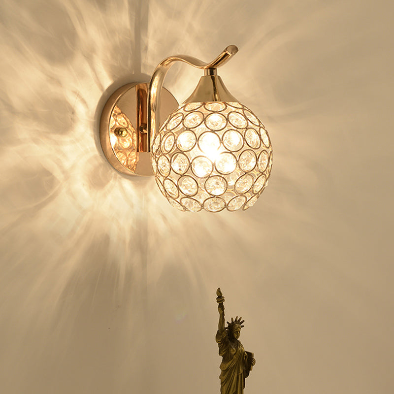 Light montata in oro minimalista in stile muro di fulmine a muro di cristallo