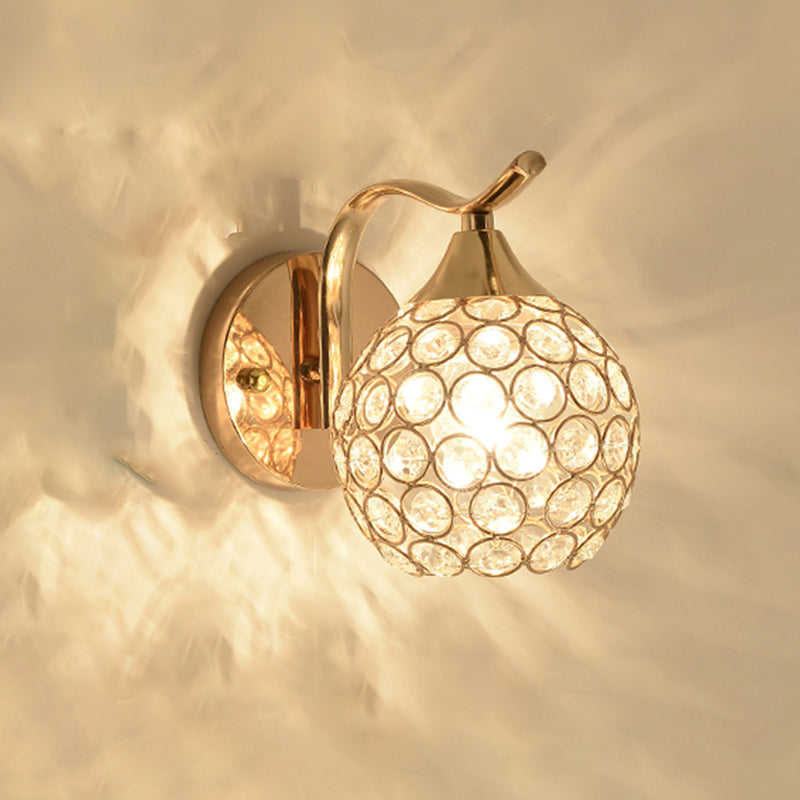 Light montata in oro minimalista in stile muro di fulmine a muro di cristallo