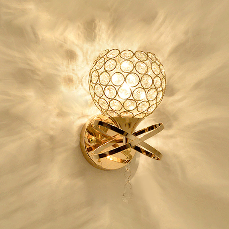 Light montata in oro minimalista in stile muro di fulmine a muro di cristallo