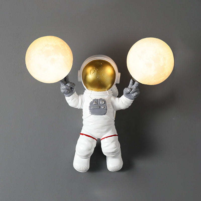 Bambini astronauta a forma di muro illuminazione da letto da camera da letto lampada da parete