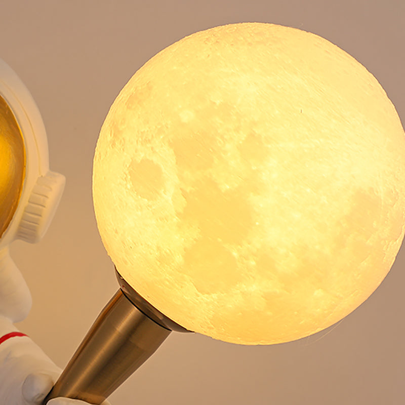 Bambini astronauta a forma di muro illuminazione da letto da camera da letto lampada da parete