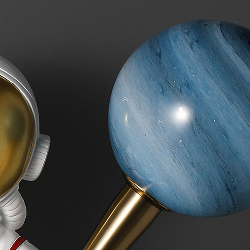 Bambini astronauta a forma di muro illuminazione da letto da camera da letto lampada da parete