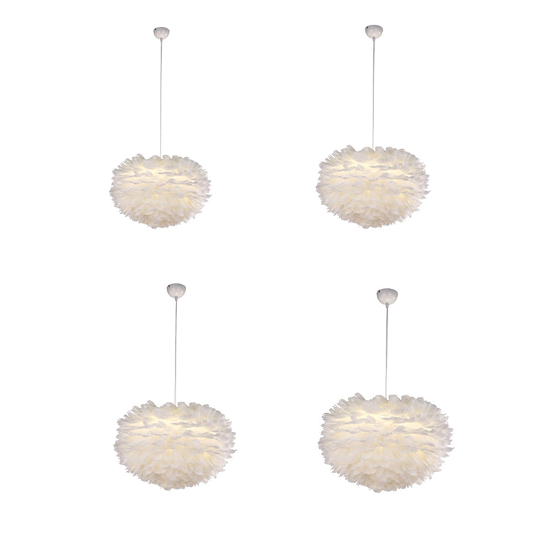 Lumo a pendente a pendente di piuma a LED a LED a LED moderna moderna per camera da letto