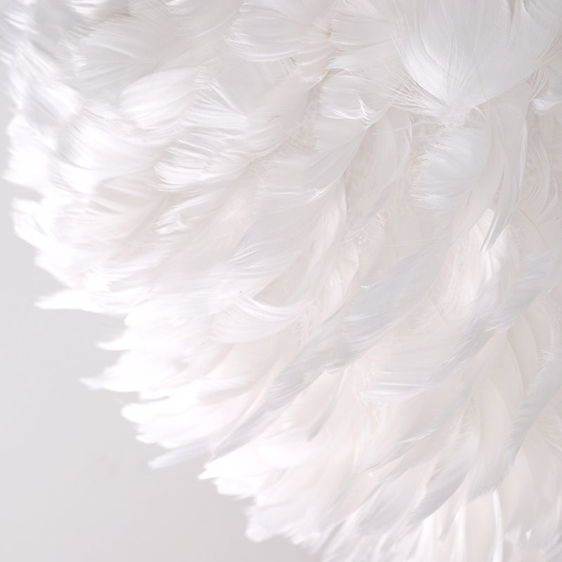 Lumo a pendente a pendente di piuma a LED a LED a LED moderna moderna per camera da letto