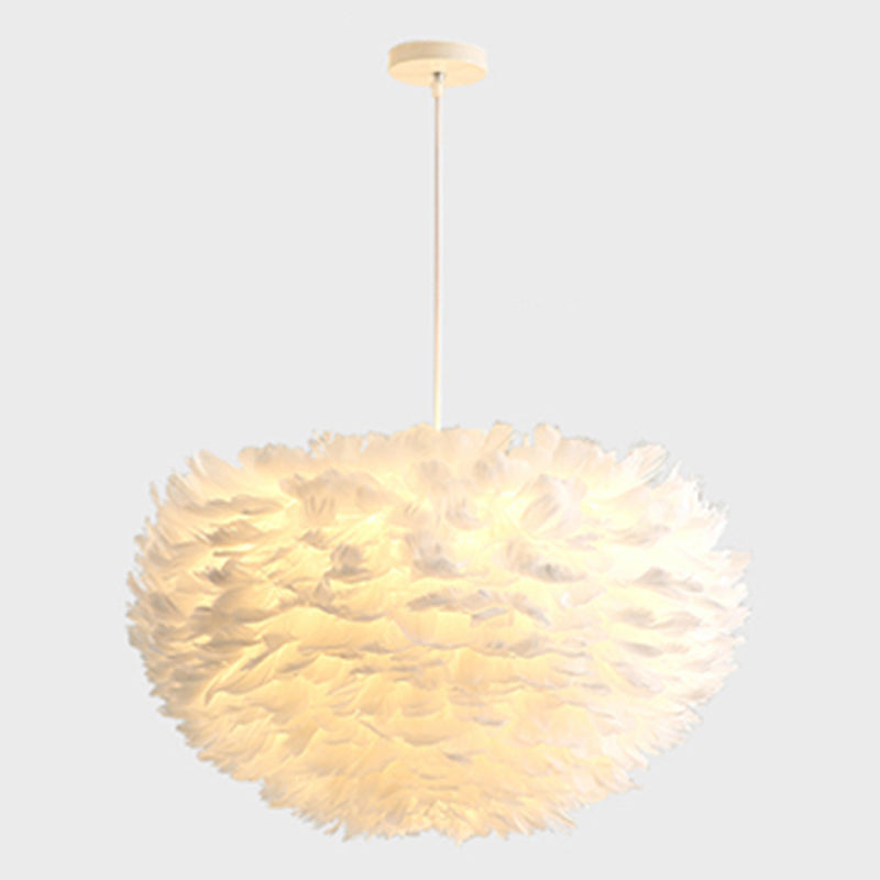 Gänsefeder Anhänger Licht nordisch moderne Wohnzimmer Decke Hängende Leuchte