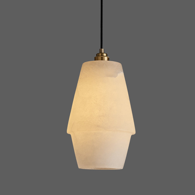1 Light Geometric Pendant Light avec une teinte brillante Simplicité suspendue Lumière en blanc