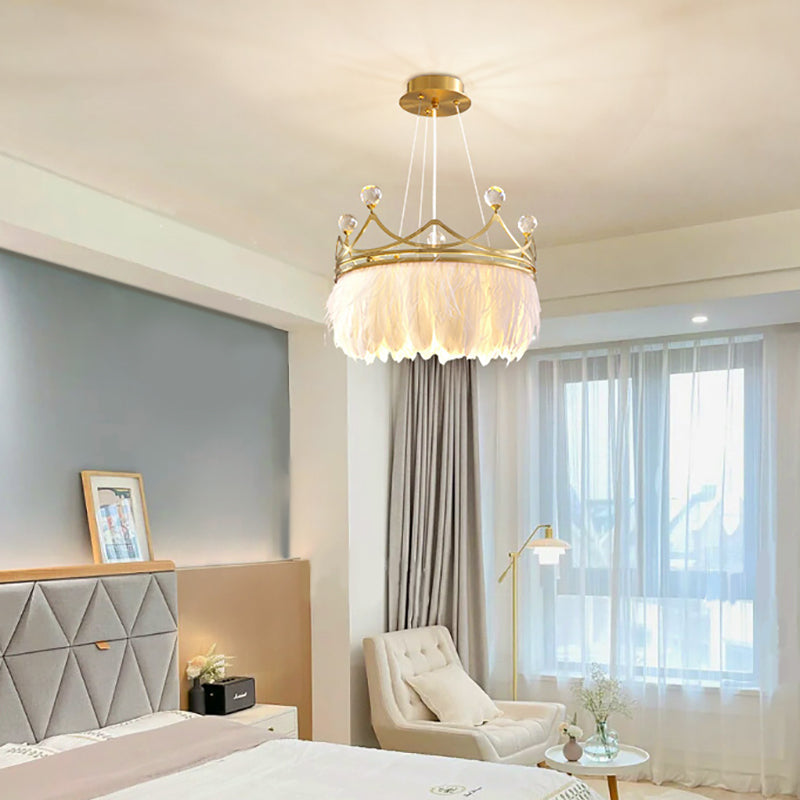 Lampada a sospensione a sospensione del lampadario piuma di piuma