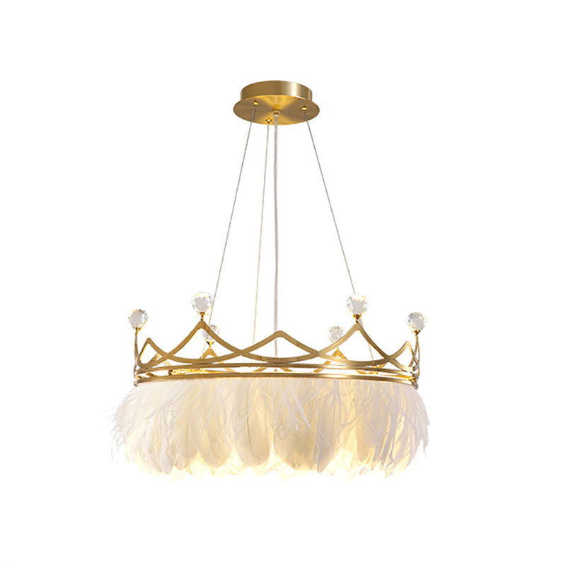 Gänsefeder Kronleuchter Anhängerlampe nordisch moderne Wohnzimmer Decke Hängende Licht