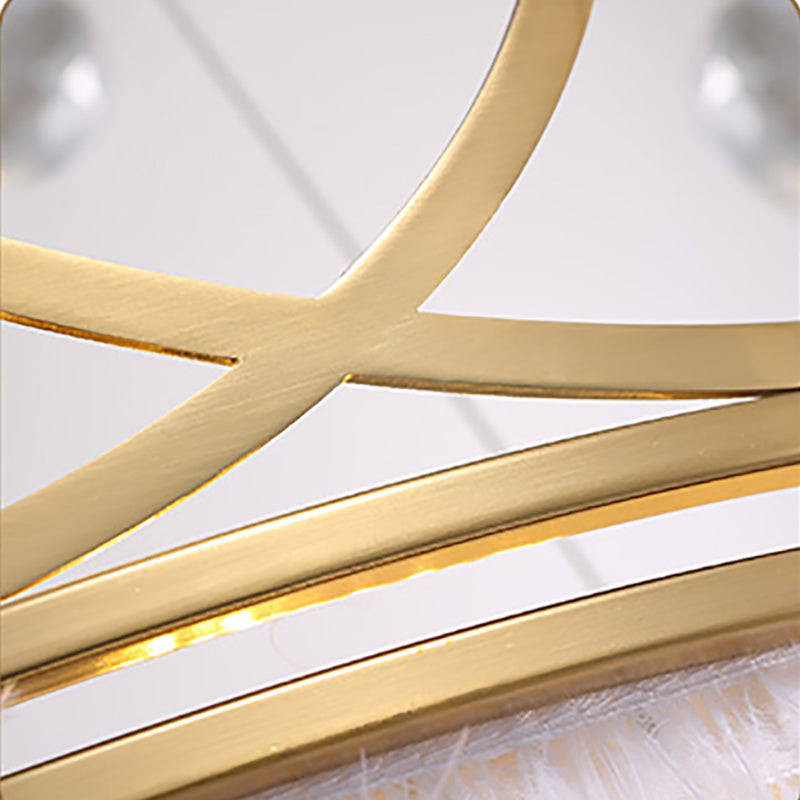 Lampada a sospensione a sospensione del lampadario piuma di piuma