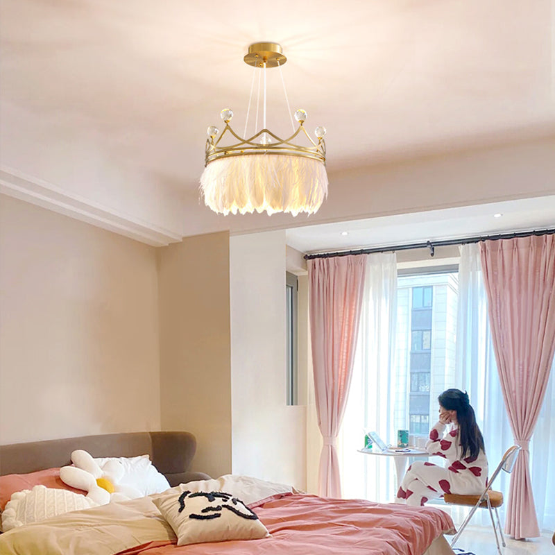 Lampada a sospensione a sospensione del lampadario piuma di piuma