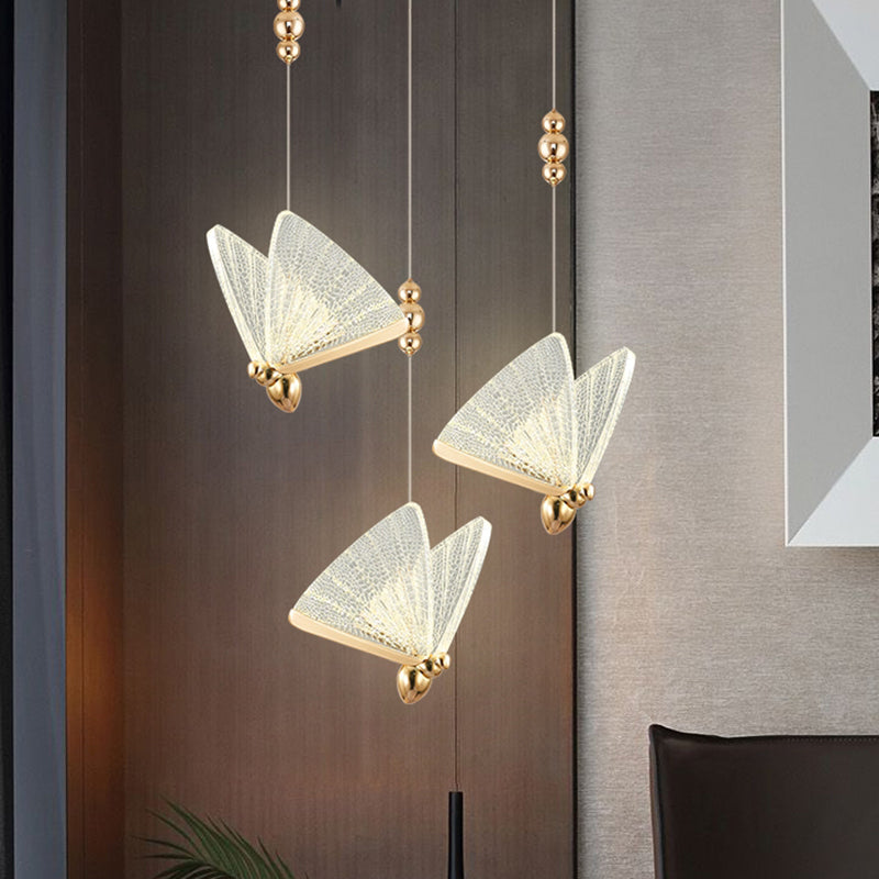 Éclairage pendentif en or