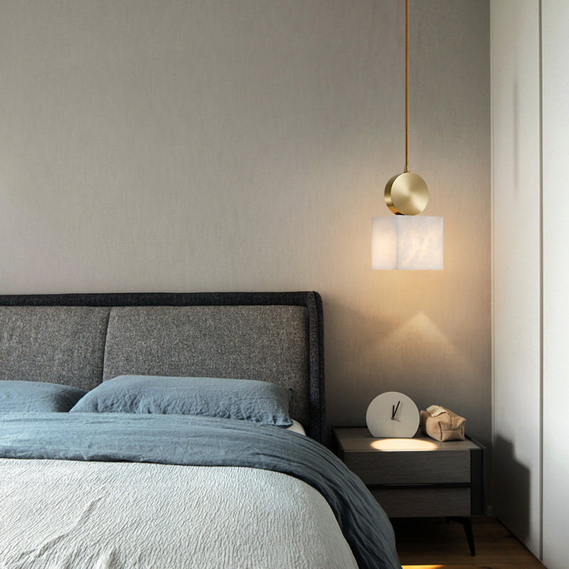 Pendre minimaliste moderne Lumière 1 Light Hanging Light en blanc pour salle à manger