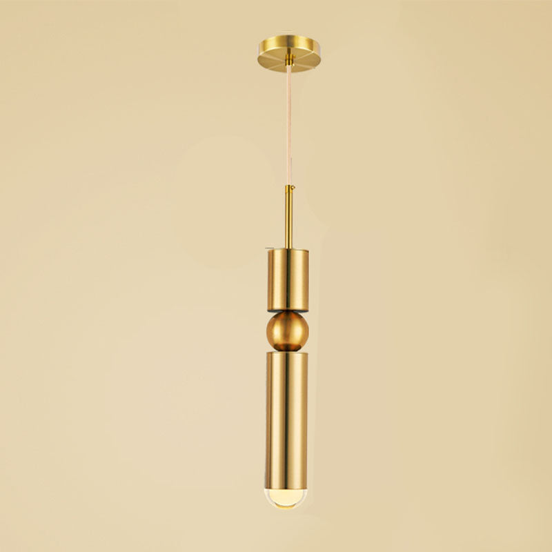 1/2 Lights Hanging Light in Gold Contemporary Pendant Lighting for Bedroom