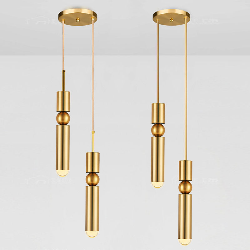 1/2 Lights Hanging Light in Gold Contemporary Pendant Lighting for Bedroom