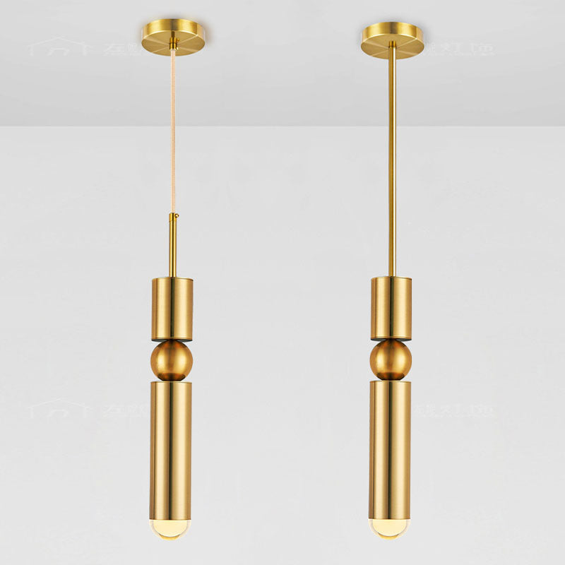 1/2 Lights Hanging Light in Gold Contemporary Pendant Lighting for Bedroom