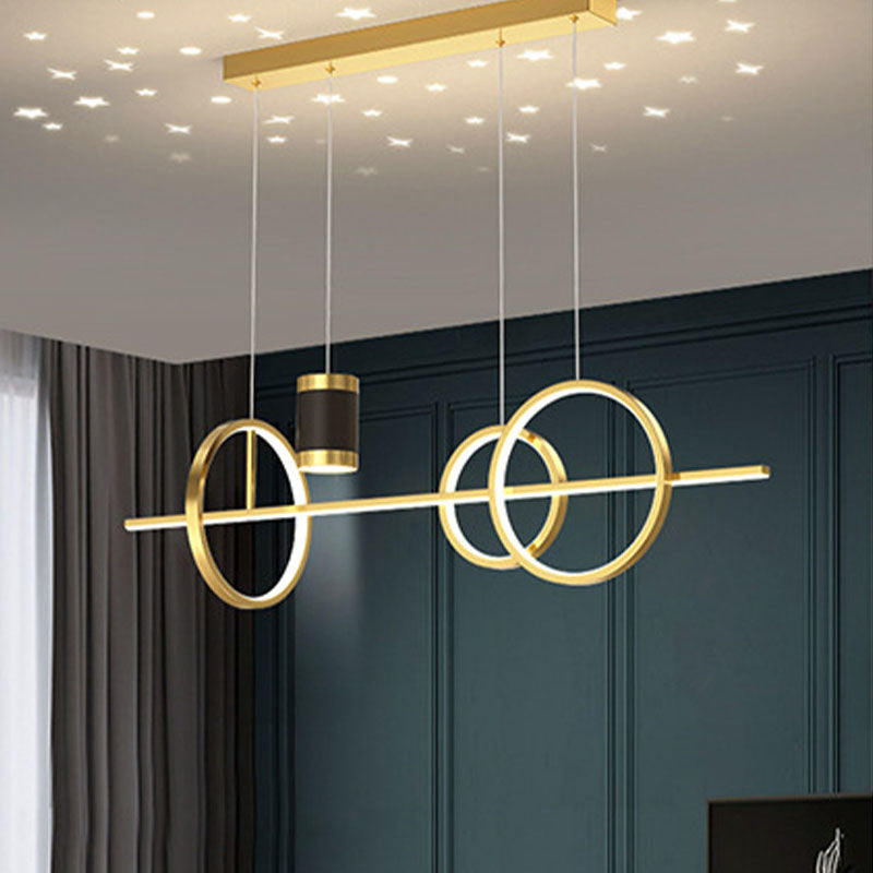 Linear Isola Lighting Acrilic Contemporary Simplicity Fishings a sospensione per il ristorante