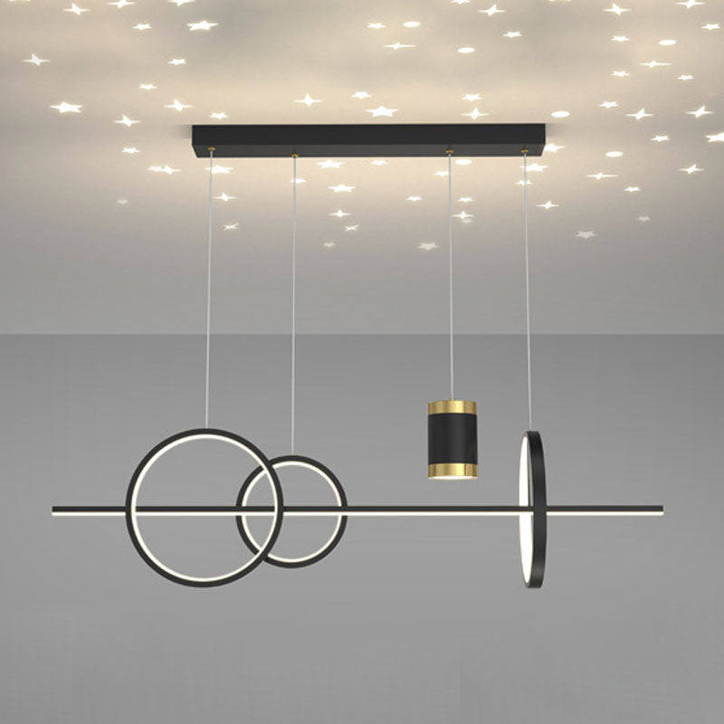 Linear Isola Lighting Acrilic Contemporary Simplicity Fishings a sospensione per il ristorante