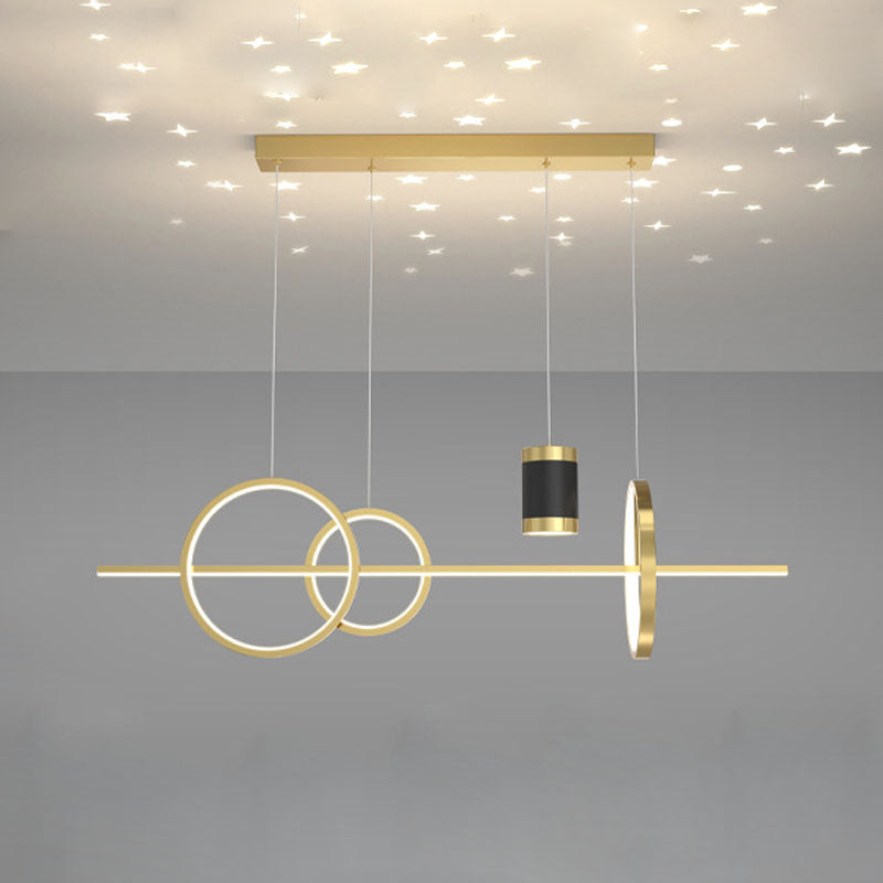 Linear Isola Lighting Acrilic Contemporary Simplicity Fishings a sospensione per il ristorante