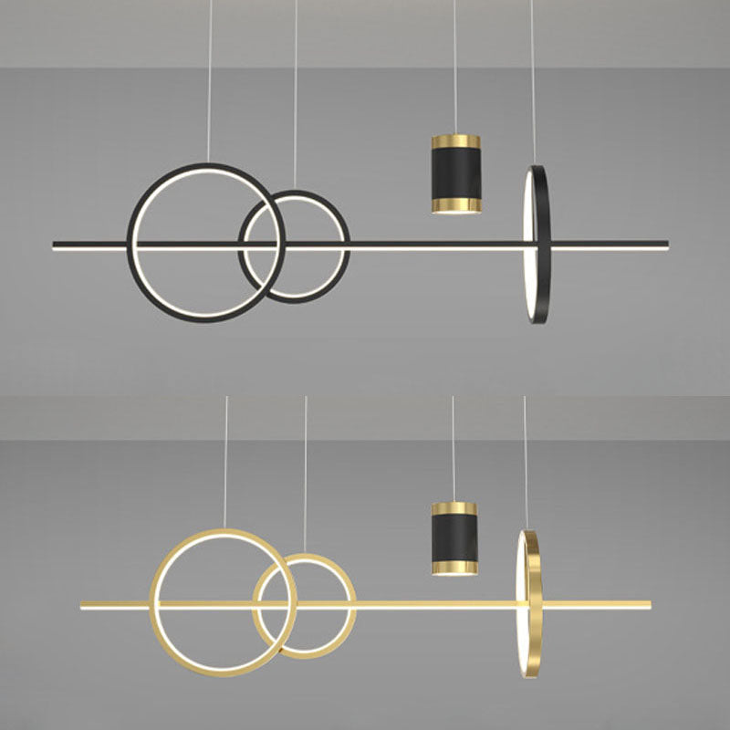 Linear Isola Lighting Acrilic Contemporary Simplicity Fishings a sospensione per il ristorante
