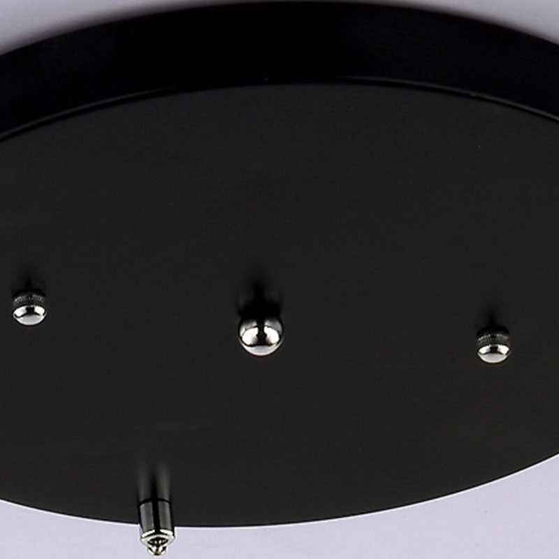 Suspension du pendentif moderne dôme suspendu à cristal clair avec un cordon suspendu à 39,5 "