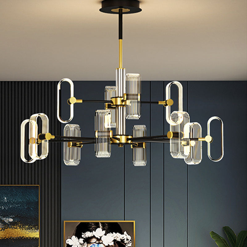 1/2 Tier LED Ceiling Pendant Light Modern Chandelier Lighting Fixtures