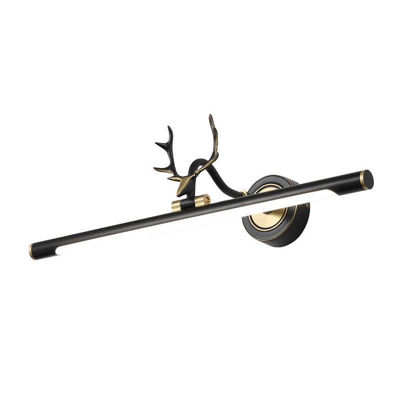 LED Mirror Lamp American Retro Style Bathroom Toilet Antler Mirror Light Fixture