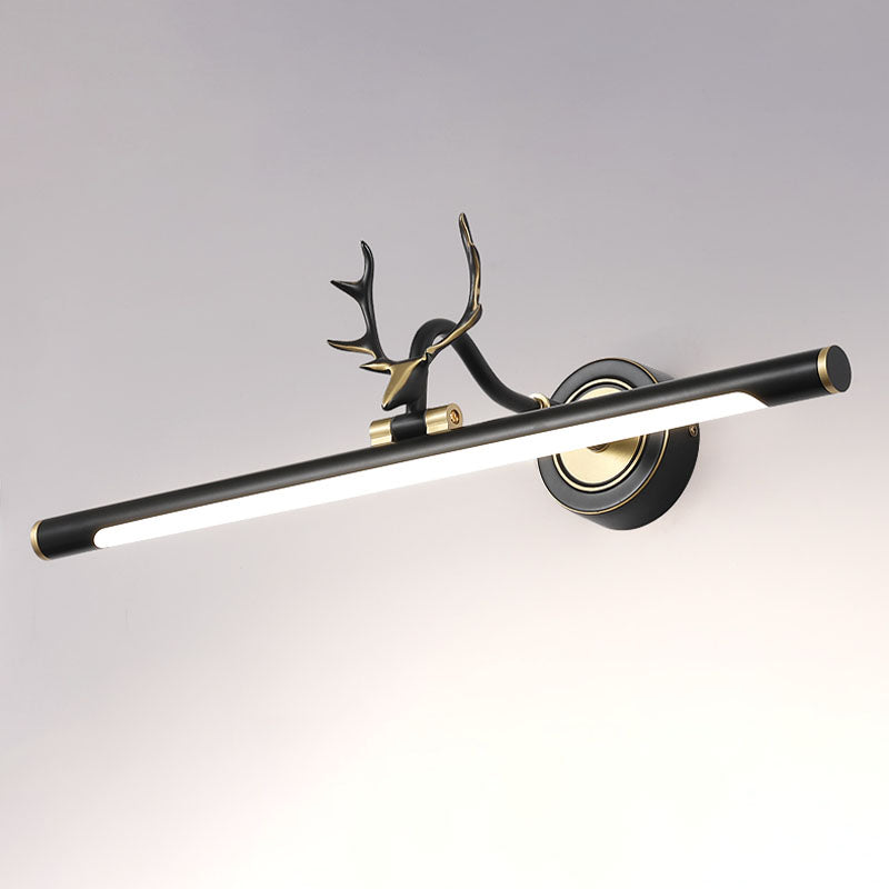LED Mirror Lamp American Retro Style Bathroom Toilet Antler Mirror Light Fixture