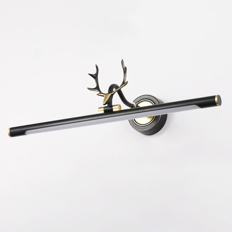 LED Mirror Lamp American Retro Style Bathroom Toilet Antler Mirror Light Fixture