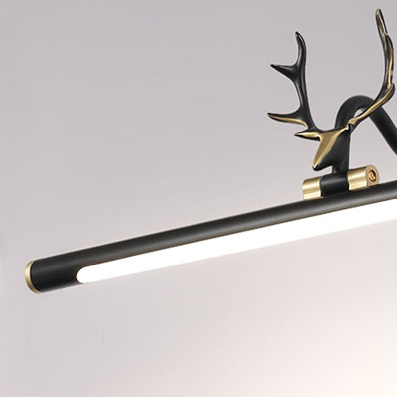 LED Mirror Lamp American Retro Style Bathroom Toilet Antler Mirror Light Fixture
