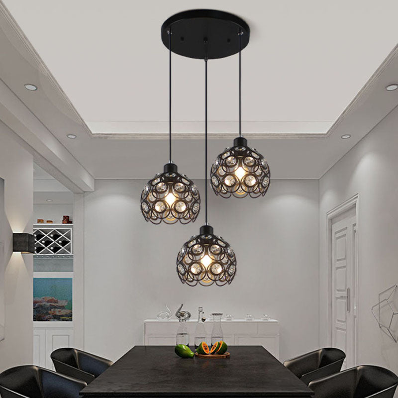Nouveauté moderne Crystal Dome Light Light Modern Style LED Pendentif Light pour le chevet Bar