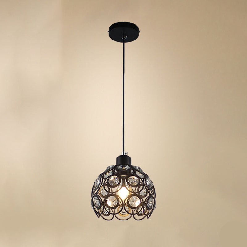 Nouveauté moderne Crystal Dome Light Light Modern Style LED Pendentif Light pour le chevet Bar