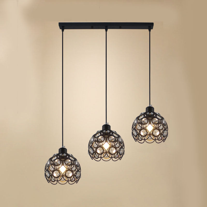 Nouveauté moderne Crystal Dome Light Light Modern Style LED Pendentif Light pour le chevet Bar