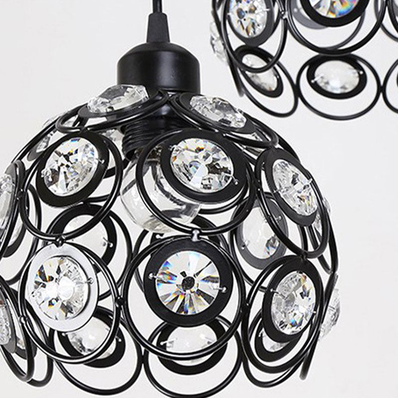 Nouveauté moderne Crystal Dome Light Light Modern Style LED Pendentif Light pour le chevet Bar