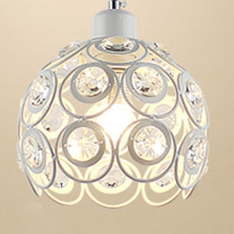 Nouveauté moderne Crystal Dome Light Light Modern Style LED Pendentif Light pour le chevet Bar