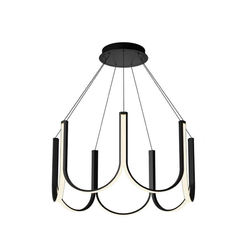 LED -Deckenpendellicht mit Acrylschatten -Einfachheit Kronleuchter Licht