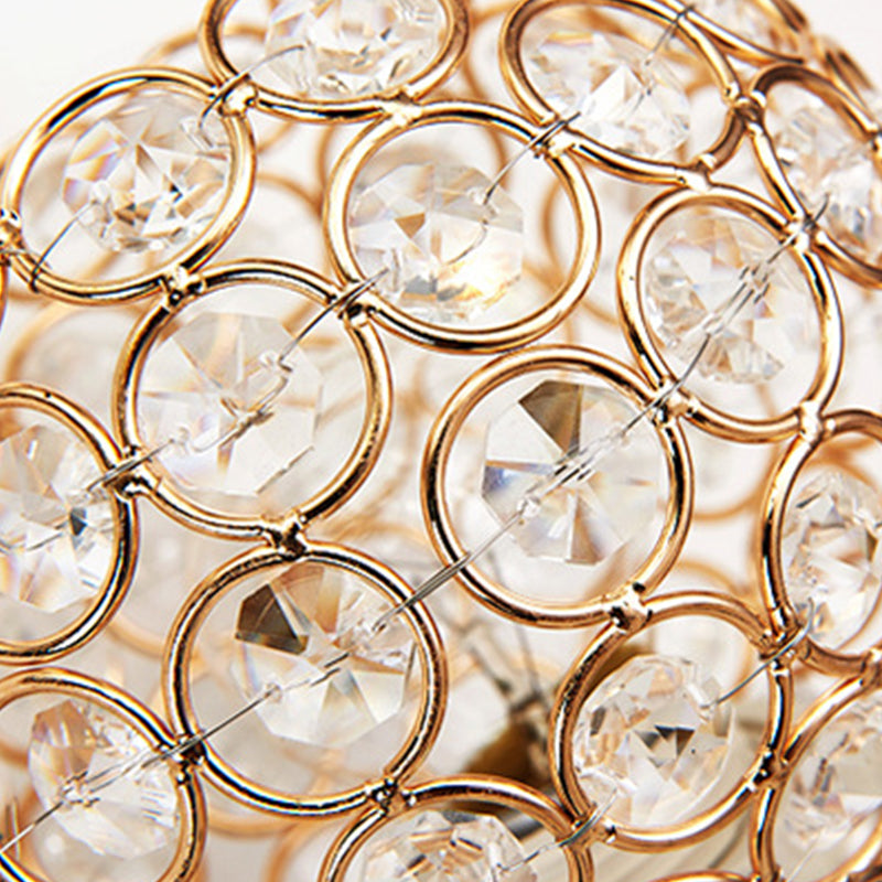 Stile moderno in stile oro sconce in stile nordico cristallo metallo globo luci per letto