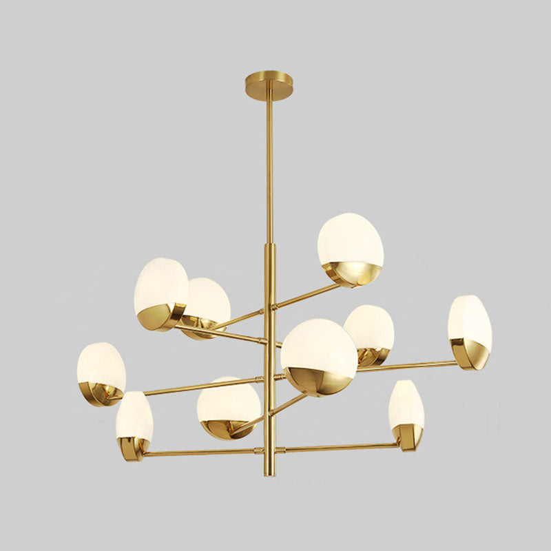 Eisendecke Anhänger Licht postmoderner Kronleuchterbeleuchtung in Gold